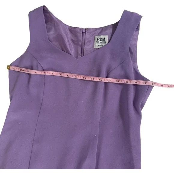 R&M Richards Petite Lavender Sparkle Jacket Dress Suit Women's Size 10P Elegant